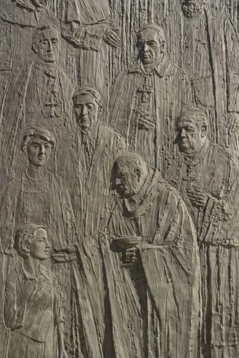 Framed Print : Close up of Bas relief, St. Stanislaus Church or the Skalka Church