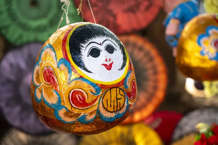 Framed Print : Close-up of round puppet, Mandalay, Mandalay Region, Myanmar Framed Print : Close-up of round puppet, Mandalay, Mandalay Region, Myanmar