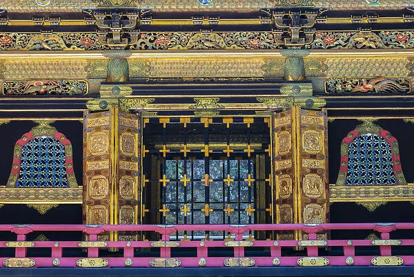 Close-up detail of Taiyuin-byo Temple, Nikko, Tochigi Prefecture, Japan