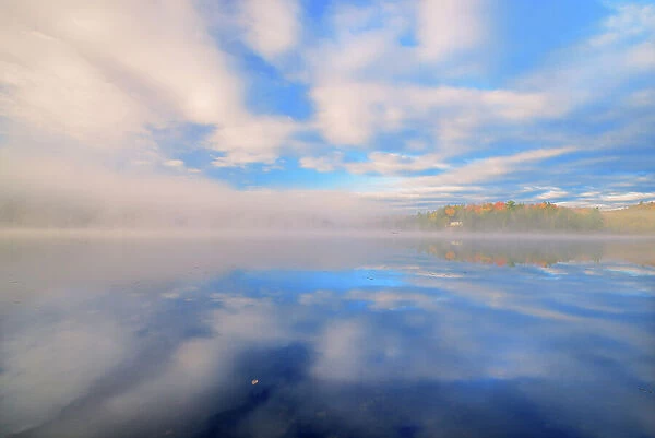 Cloud reflection on Horseshoe Lake Horseshoe Lake near Parry Sound, Ontario, Canada
