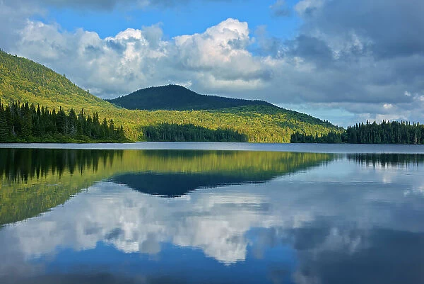 Cloud reflection in Lac Modene La Mauricie National Park Quebec, Canada