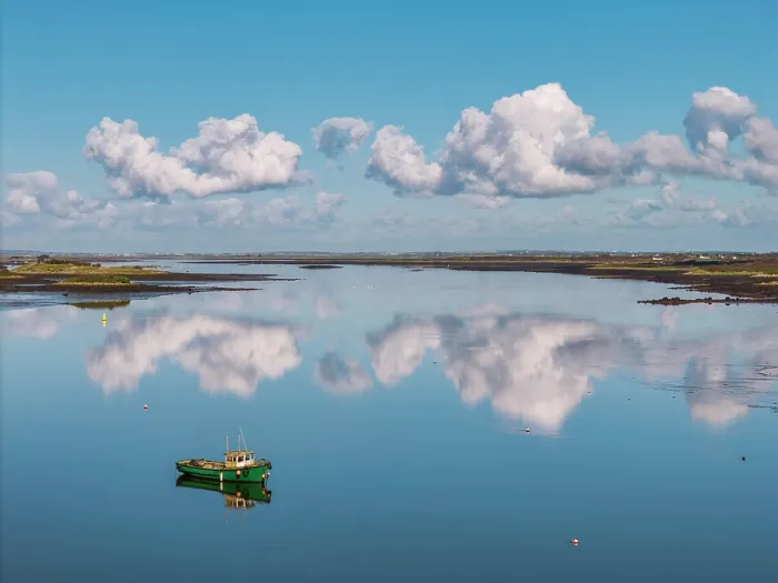 Framed Print : Clouds Reflecting in Kinvarra Harbour, County Galway, Ireland