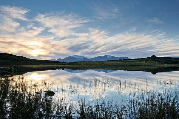 Clouds Reflecting in Tewet Tarn, Lake District National Park, Cumbria, England