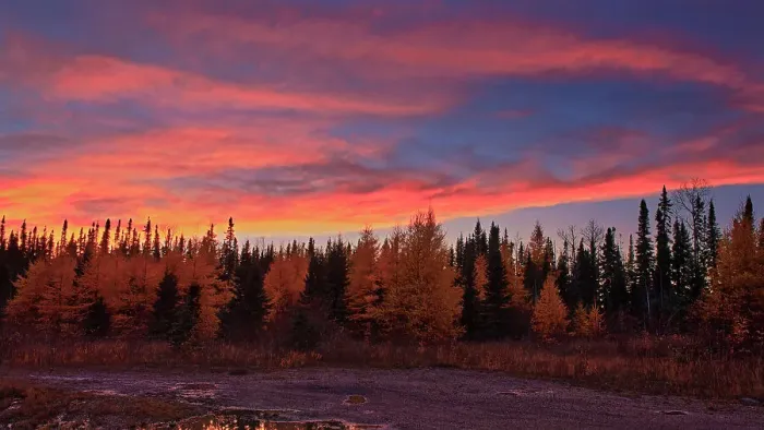 Framed Print : Clouds at sunset over the boreal forest Near Longlac, Ontario, Canada Framed Print : Clouds at sunset over the boreal forest Near Longlac, Ontario, Canada