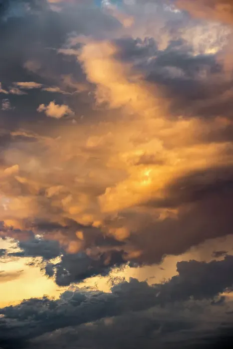 Framed Print : Clouds at sunset over South Pacific Ocean, Sydney, New South Wales, Australia