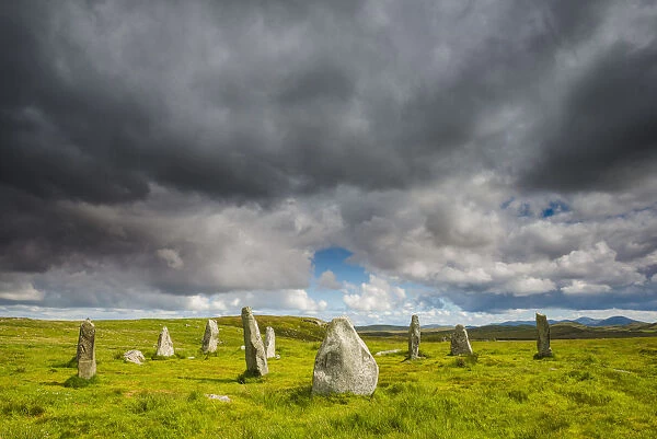 Cloudscape Over Callanish 3 Standing Stones, Isle of Lewis, Outer Hebrides, Scotland