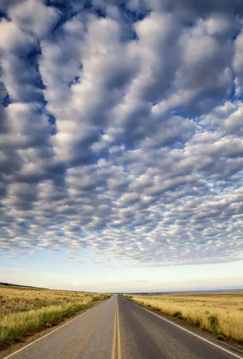 Framed Print : Cloudscape over Road, near Alamosa, Colorado, USA
