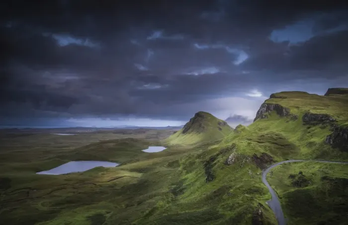 Framed Print : A cloudy night in Quiraing, Scotland, United Kingdom Framed Print : A cloudy night in Quiraing, Scotland, United Kingdom