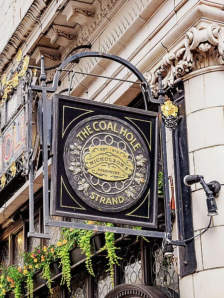 The Coal Hole Pub, detailed view, The Strand, London, England, United Kingdom