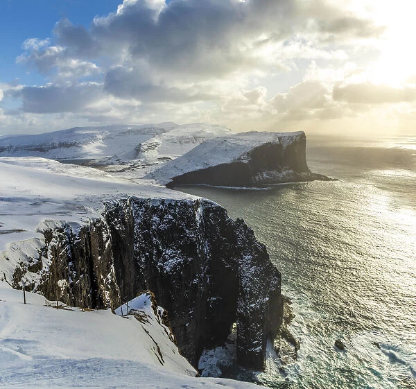 The coast close to the village of Hvalba. Suðuroy, Faroe Islands