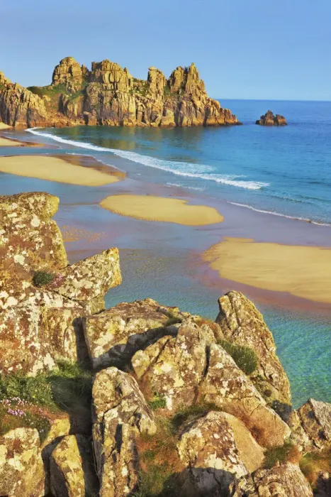 Framed Print : Coast landscape at Pednvounder Beach - United Kingdom, England, Cornwall, Porthcurno Framed Print : Coast landscape at Pednvounder Beach - United Kingdom, England, Cornwall, Porthcurno