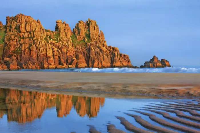 Framed Print : Coast landscape at Pednvounder Beach - United Kingdom, England, Cornwall, Porthcurno Framed Print : Coast landscape at Pednvounder Beach - United Kingdom, England, Cornwall, Porthcurno