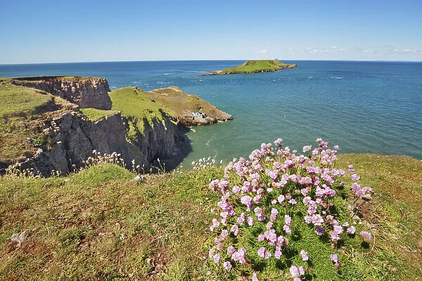 Coast landscape at Rhossili Bay - United Kingdom, Wales, Swansea, Gower