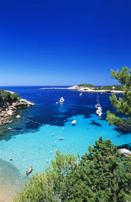 Framed Print : Coast nearby Portinatx, Ibiza, Balearic Islands, Spain