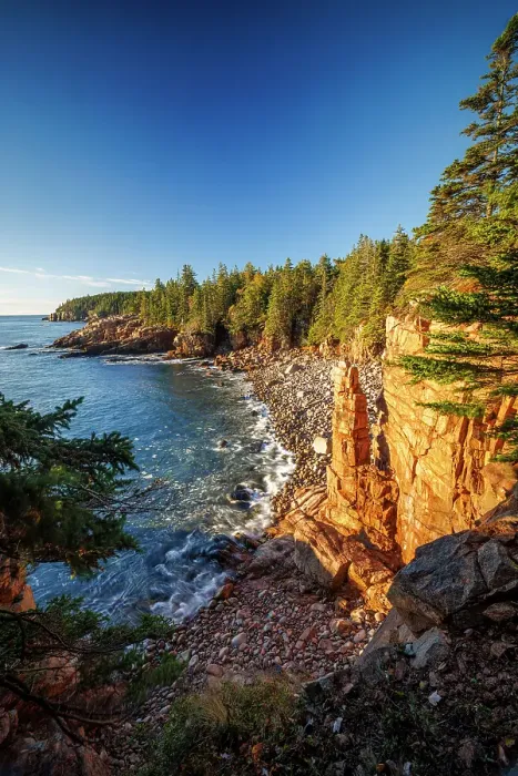 Framed Print : Coastal scene on Mount Desert Island, Ocean Path, Acadia National Park, Bar Harbor, Maine, United States Framed Print : Coastal scene on Mount Desert Island, Ocean Path, Acadia National Park, Bar Harbor, Maine, United States