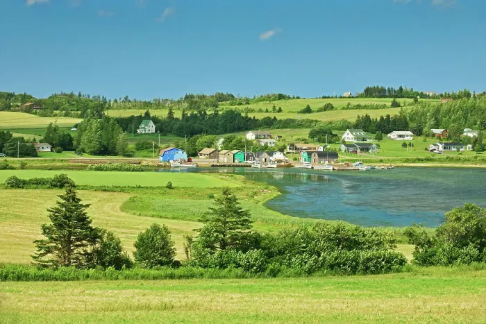 Framed Print : Coastal village French River, Prince Edward Island, Canada Framed Print : Coastal village French River, Prince Edward Island, Canada