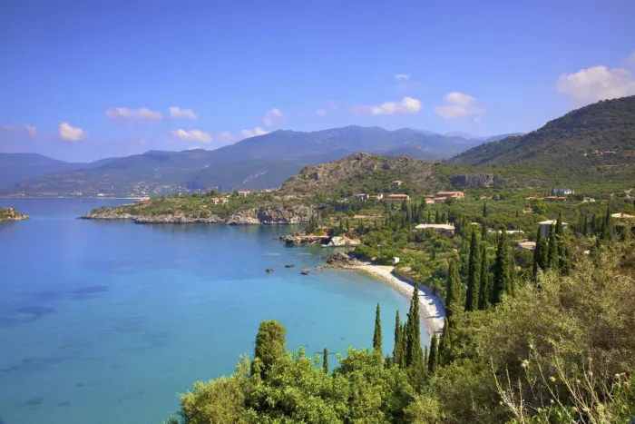 Framed Print : The Coastline at Kardamyli, Mani Peninsula, The Peloponnese, Greece, Southern Europe Framed Print : The Coastline at Kardamyli, Mani Peninsula, The Peloponnese, Greece, Southern Europe