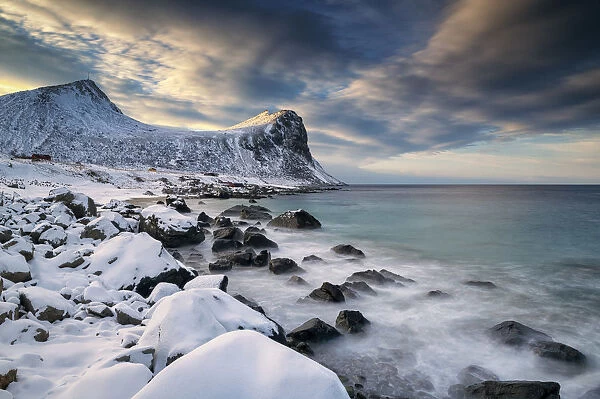 Coastline at Myrland, Lofoten Islands, Norway