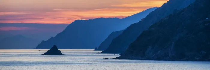 Framed Print : Coastline at Sunset, Cinque Terre, Liguria, Italy Framed Print : Coastline at Sunset, Cinque Terre, Liguria, Italy