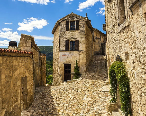 Cobbled Street of Lacoste, Provence, France