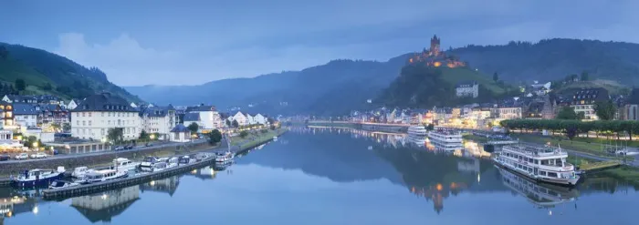 Framed Print : Cochem at dusk, Rhineland-Palatinate, Germany