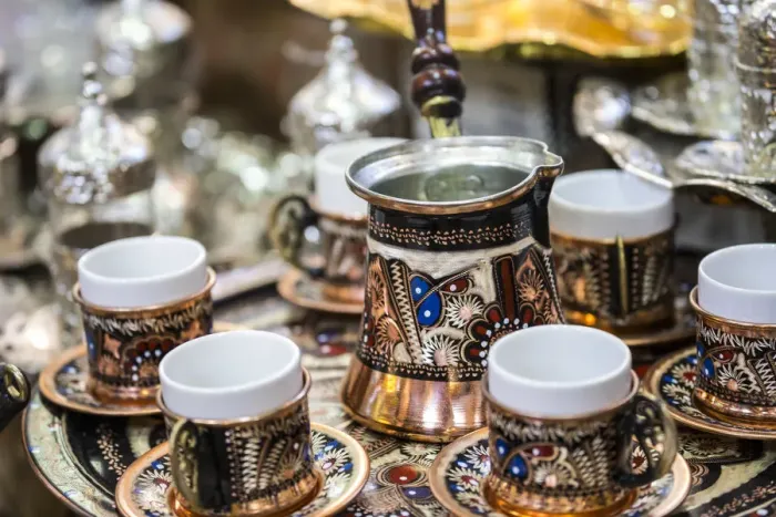Framed Print : Coffe set, Grand Bazaar, Istanbul, Turkey Framed Print : Coffe set, Grand Bazaar, Istanbul, Turkey