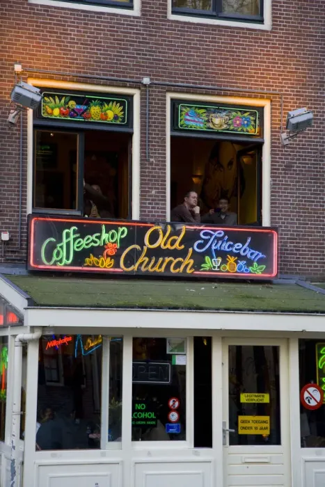 Framed Print : Coffee Shop, Red Light District, Amsterdam, Holland Framed Print : Coffee Shop, Red Light District, Amsterdam, Holland
