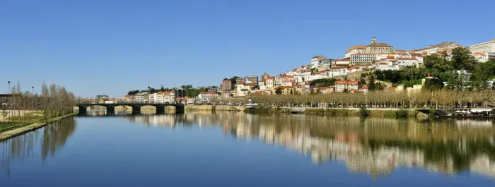 Framed Print : Coimbra and the river Mondego. Portugal