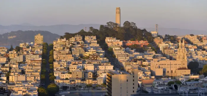 Framed Print : Coit Tower and Telegraph Hill, San Francisco, California, USA Framed Print : Coit Tower and Telegraph Hill, San Francisco, California, USA