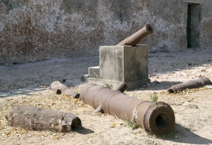 Framed Print : A collection of rusted cannons Framed Print : A collection of rusted cannons