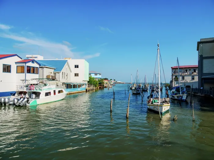 Framed Print : Collet Canal, Belize City, Belize District, Belize Framed Print : Collet Canal, Belize City, Belize District, Belize