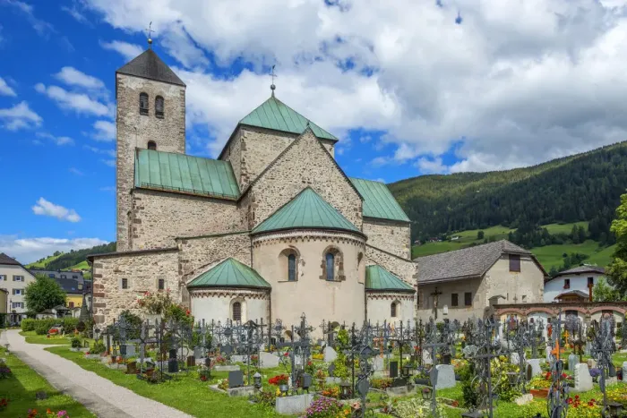 Framed Print : Colligiate church, Innichen, Puster valley, Alto Adige, Italy Framed Print : Colligiate church, Innichen, Puster valley, Alto Adige, Italy