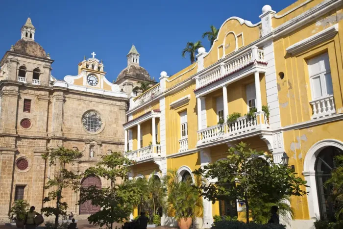 Framed Print : Colombia, Bolivar, Cartagena De Indias, Plaza de San Pedro Claver, San Pedro Claver