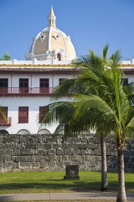 Framed Print : Colombia, Bolivar, Cartagena De Indias, Old walled town, City walls, The Naval museum Framed Print : Colombia, Bolivar, Cartagena De Indias, Old walled town, City walls, The Naval museum