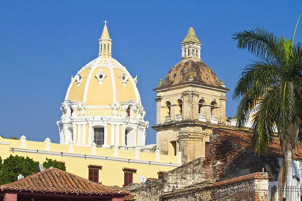 Colombia, Bolivar, Cartagena De Indias, Old walled city, San Pedro Claver Church