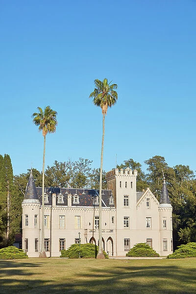 The colonial architecture castle of La Candelaria Estancia & Polo Club, Lobos, Buenos Aires province, Argentina