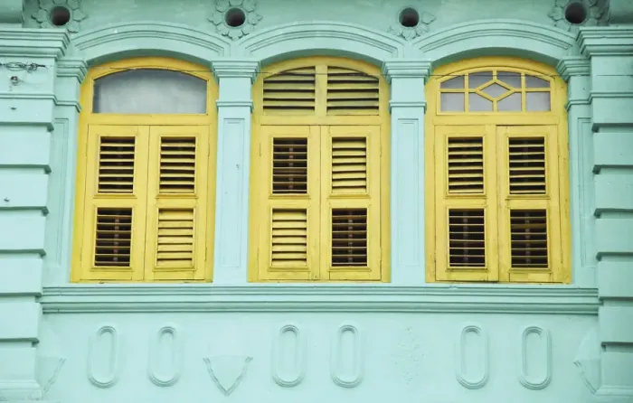 Framed Print : Colonial architecture, Georgetown, Pulau Penang, Malaysia
