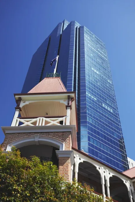 Framed Print : Colonial and modern architecture in downtown Perth, Western Australia, Australia Framed Print : Colonial and modern architecture in downtown Perth, Western Australia, Australia