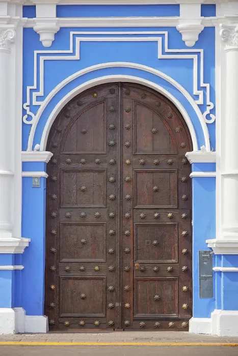 Framed Print : Colonial style door in the Plaza de Armas'of Trujillo, La Libertad, Peru Framed Print : Colonial style door in the Plaza de Armas'of Trujillo, La Libertad, Peru