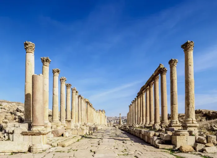 Framed Print : Colonnaded Street or Cardo, Jerash, Jerash Governorate, Jordan Framed Print : Colonnaded Street or Cardo, Jerash, Jerash Governorate, Jordan