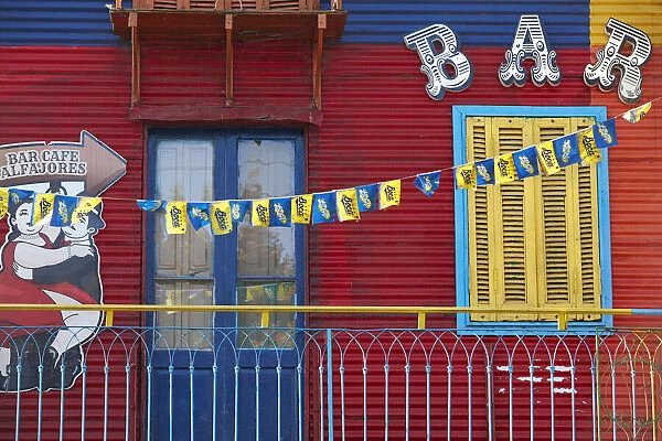 A colorful bar in the 'Caminito de La Boca', Buenos Aires, Argentina