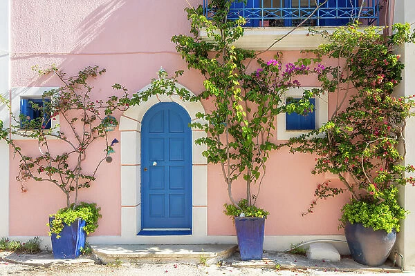 A colorful building in Assos, Kefalonia, Ionian Islands, Greece