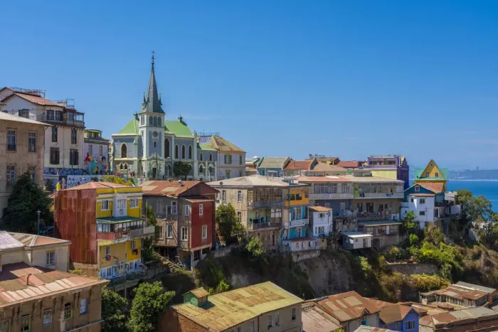 Framed Print : Colorful houses and Lutheran Church of the Holy Cross, Cerro Concepcion, UNESCO, Valparaiso, Valparaiso Province, Valparaiso Region, Chile Framed Print : Colorful houses and Lutheran Church of the Holy Cross, Cerro Concepcion, UNESCO, Valparaiso, Valparaiso Province, Valparaiso Region, Chile