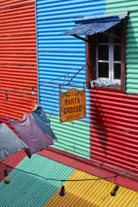 Framed Print : A colorful detail inside a historic conventillo of the Caminito de La Boca, Buenos Aires, Argentina Framed Print : A colorful detail inside a historic conventillo of the Caminito de La Boca, Buenos Aires, Argentina