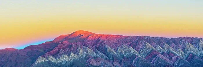 Framed Print : Colorful mountains at sunset, Serrania de Hornocal, Humahuaca, Jujuy, Argentina