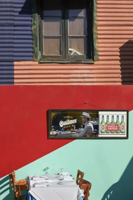Framed Print : A colorful detail at the terrace of La Vieja Rotiseria'restaurant in La Boca Framed Print : A colorful detail at the terrace of La Vieja Rotiseria'restaurant in La Boca