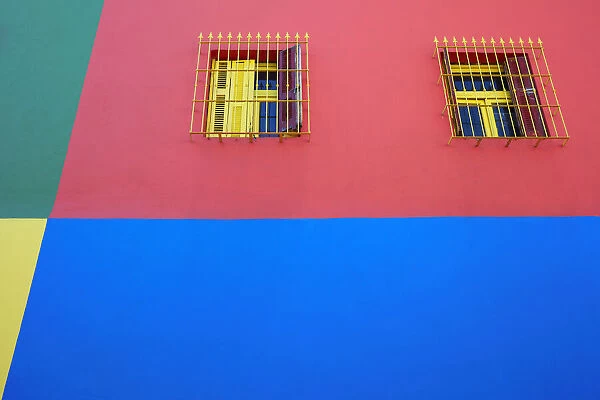 Colorful detail of a wall in the 'Caminito', La Boca, Buenos Aires, Argentina