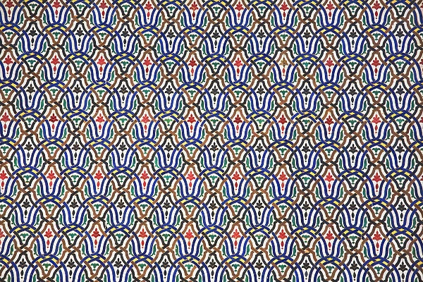 Coloured tiles, Royal Palace, Fez-el-Jedid, Fez (Fes)