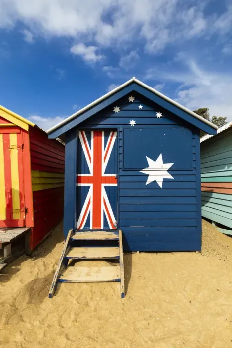 Framed Print : The colourful Brighton Bathing Boxes located on Middle Brighton Beach, Brighton Framed Print : The colourful Brighton Bathing Boxes located on Middle Brighton Beach, Brighton