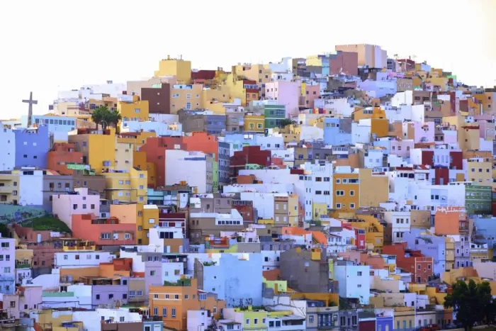 Framed Print : Colourful Buildings in the San Juan District, Las Palmas de Gran Canaria, Gran Canaria Framed Print : Colourful Buildings in the San Juan District, Las Palmas de Gran Canaria, Gran Canaria